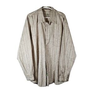 Solitude Mens Collared Button Down Long Sleeve Size XXL Striped & Floral Cotton